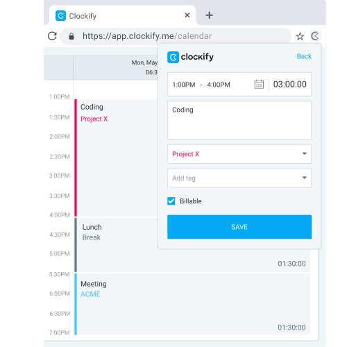 clockify time tracking app web